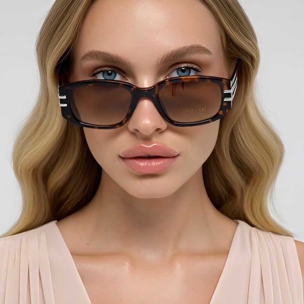 Oval Cat Eye Sunglasses Tortoise Brown Lens Fashion UV400 Protection Classic New